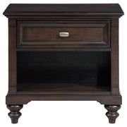 Andover - 1-Drawer Nightstand Bedside Table - Dark Oak - JaxCo Furniture
