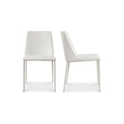 Nora - Vegan Leather Dining Chair (Set of 2) - White - JaxCo Furniture