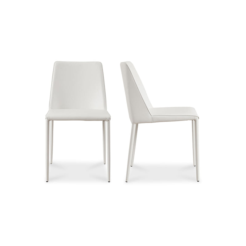 Nora - Vegan Leather Dining Chair (Set of 2) - White - JaxCo Furniture
