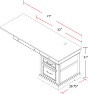 Shoreham - Peninsula Desk - JaxCo Furniture