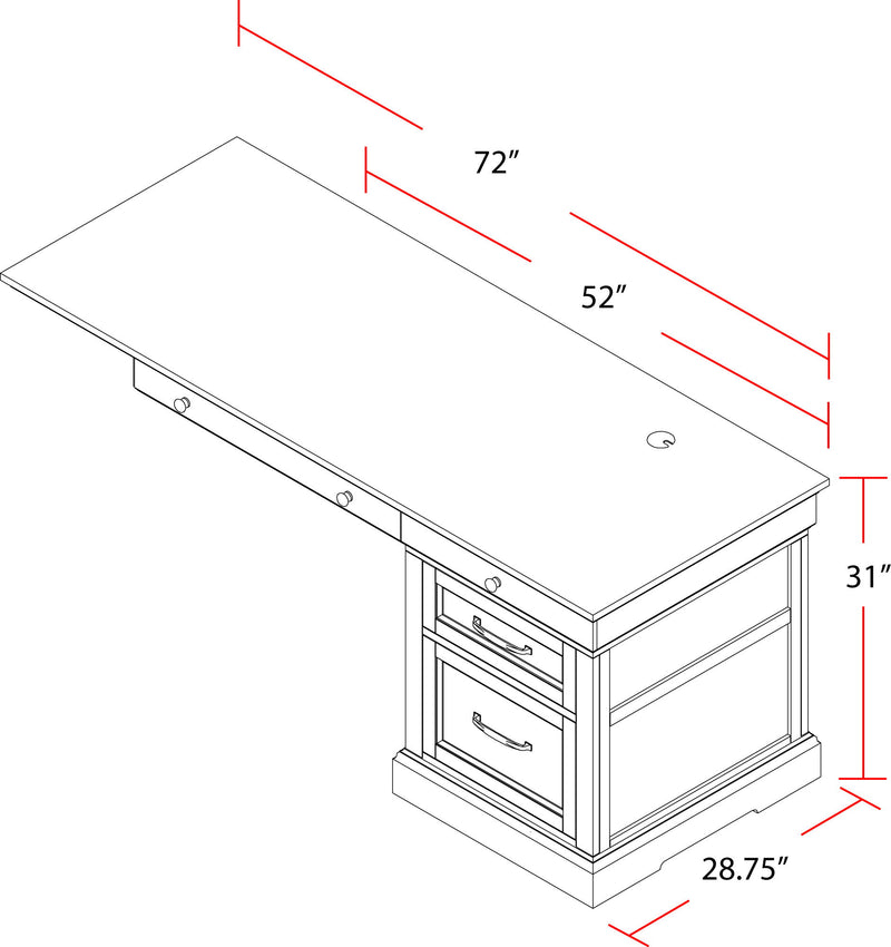Shoreham - Peninsula Desk - JaxCo Furniture