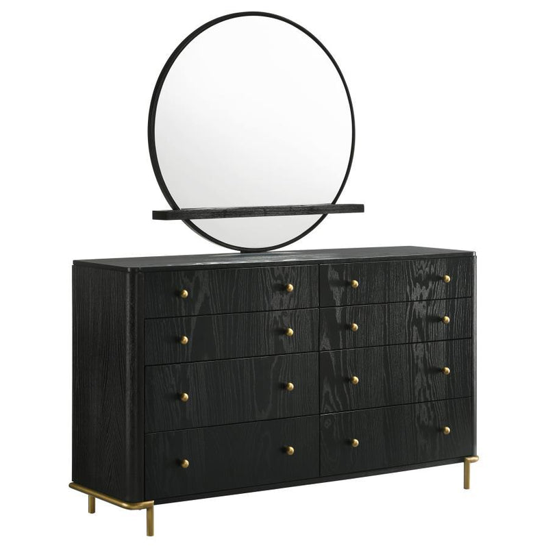 Arini - 8-Drawer Bedroom Dresser With Mirror - JaxCo Furniture