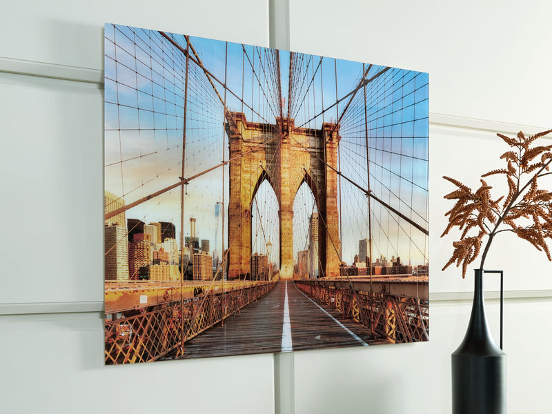 Shayward - Blue / Amber - Wall Art - JaxCo Furniture