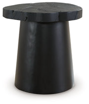Wimbell - Black - Round End Table - JaxCo Furniture