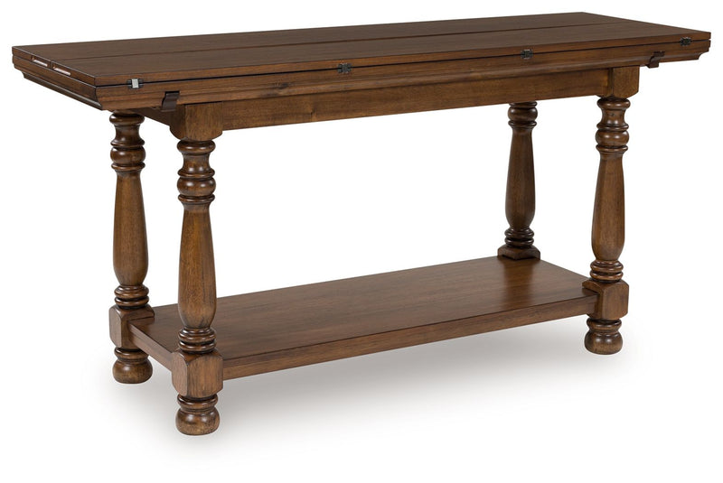 Sturlayne - Brown - Flip Top Sofa Table - JaxCo Furniture