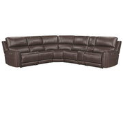 Easton - 6 Piece Zero Gravity Power Reclining Sectional With Power Adjustable Headrests - Steamboat Brown - JaxCo Furniture