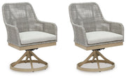 Seton Creek - Gray - Swivel Chair With Cushion (Set of 2) - JaxCo Furniture