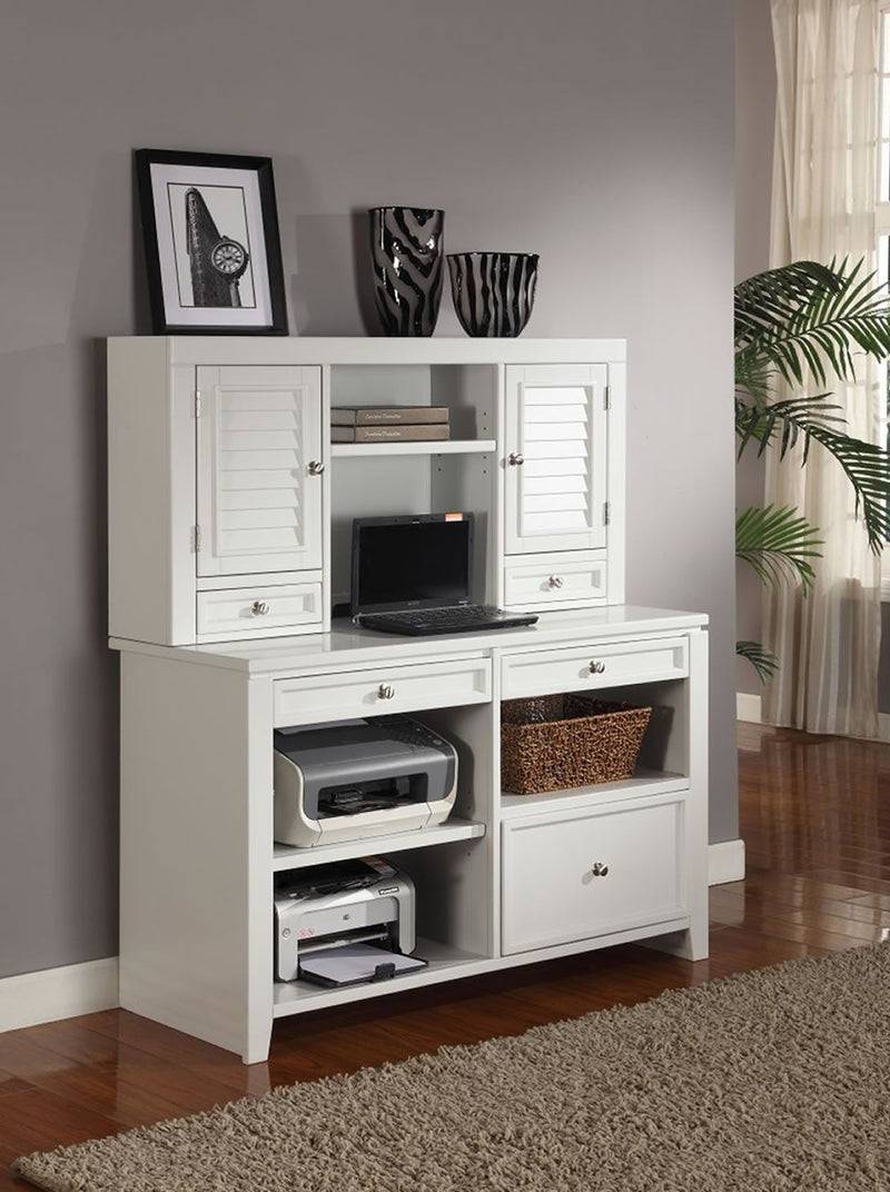 Boca - Credenza With Hutch - Cottage White - JaxCo Furniture