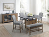 Grayson - Counter Dining Set - Distressed Wood Base - JaxCo Furniture