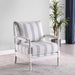 Blanchett - Upholstered Bobbin Accent Chair - White And Navy - JaxCo Furniture