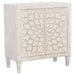 Clarkia - Accent Cabinet With Floral Carved Door - White - JaxCo Furniture