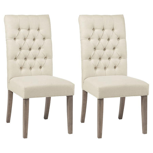 Douglas - Upholstered Dining Side Chair (Set of 2) - Oatmeal - JaxCo Furniture