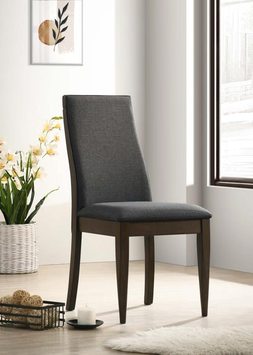 Wes - Upholstered Dining Side Chair (Set of 2) - Dark Walnut - JaxCo Furniture