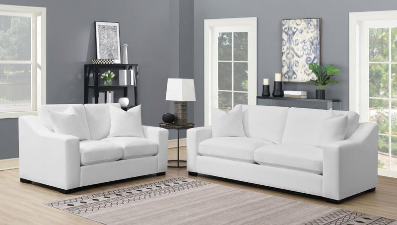 Ashlyn - Upholstered Sloped Arm Sofa Set - JaxCo Furniture