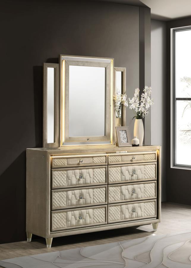 Lorient - 8-Drawer LED Bedroom Dresser Cabinet - JaxCo Furniture