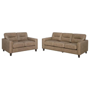 Scotland - Faux Leather Upholstered Sofa Set - JaxCo Furniture
