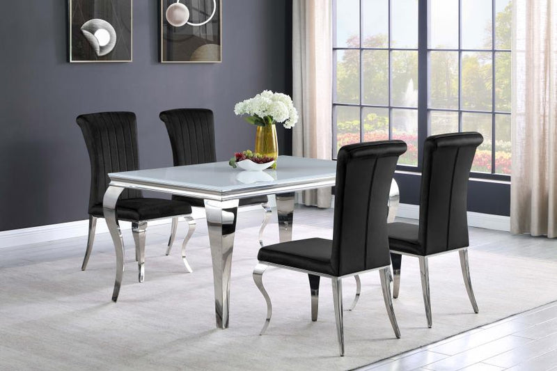 Carone - Rectangular Glass Dining Set - JaxCo Furniture