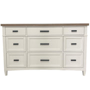 Americana Modern Bedroom - 9 Drawer Dresser - Cotton - JaxCo Furniture