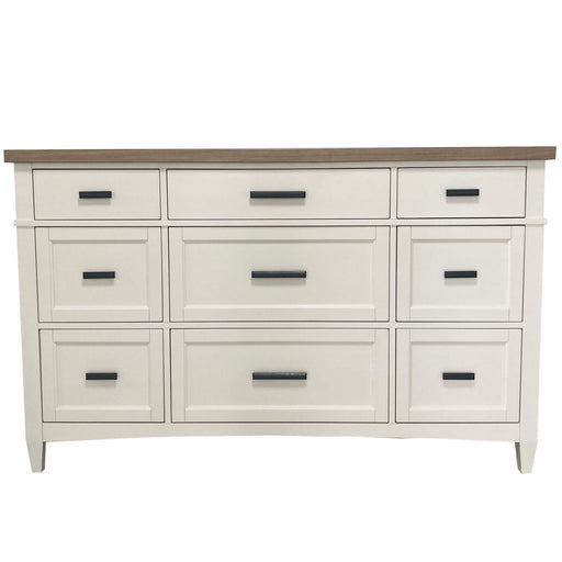 Americana Modern Bedroom - 9 Drawer Dresser - Cotton - JaxCo Furniture
