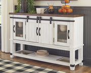 Valebeck - White / Brown - Dining Room Server - JaxCo Furniture