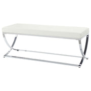 Walton - Leatherette Upholstered Tufted Accent Bench - JaxCo Furniture
