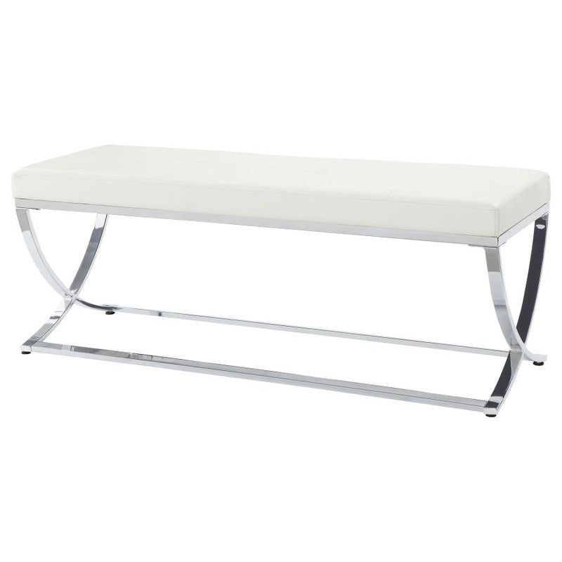 Walton - Leatherette Upholstered Tufted Accent Bench - JaxCo Furniture