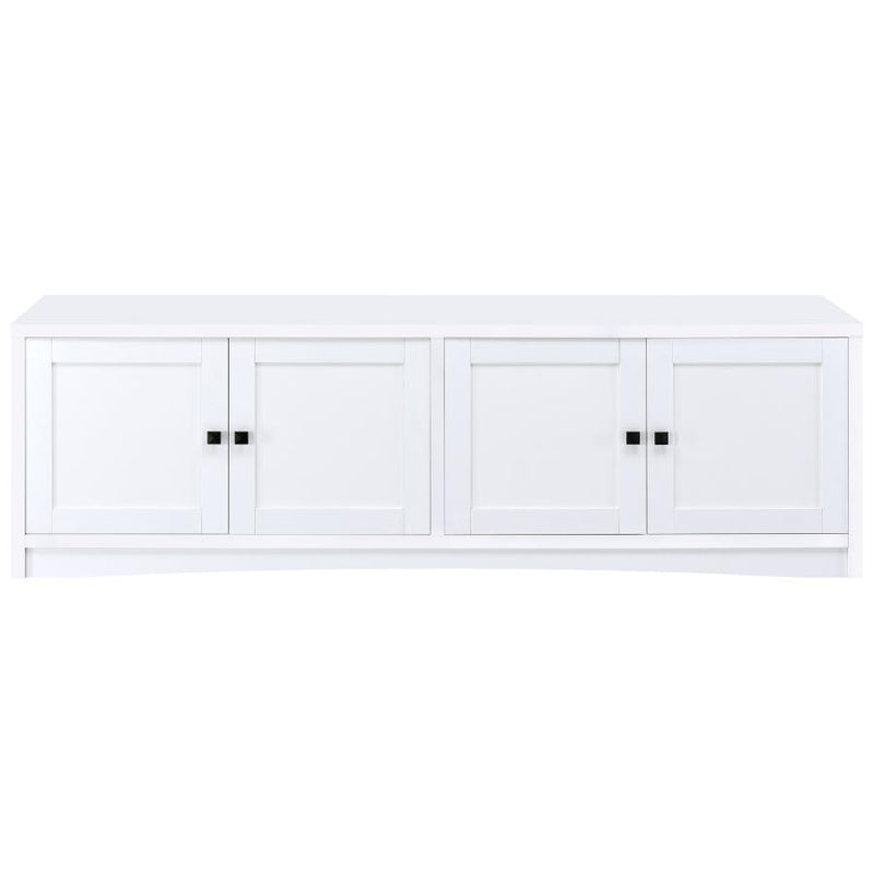 Laughlin - 4 Door Engineered Wood TV Stand - White - JaxCo Furniture