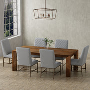 Crossings - Rectangular Dining Table With 6 Upholstered Chairs - JaxCo Furniture
