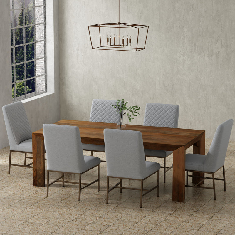 Crossings - Rectangular Dining Table With 6 Upholstered Chairs - JaxCo Furniture