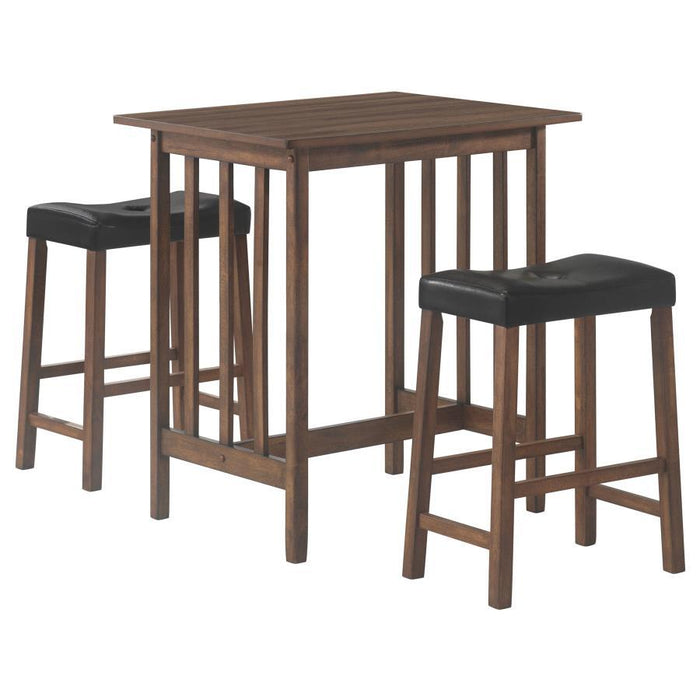 Oleander - 3 Piece Counter Height Dining Table Set Nut - Brown - JaxCo Furniture