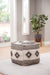 Dalia - Square Handwoven Woolen Pouf - Beige - JaxCo Furniture