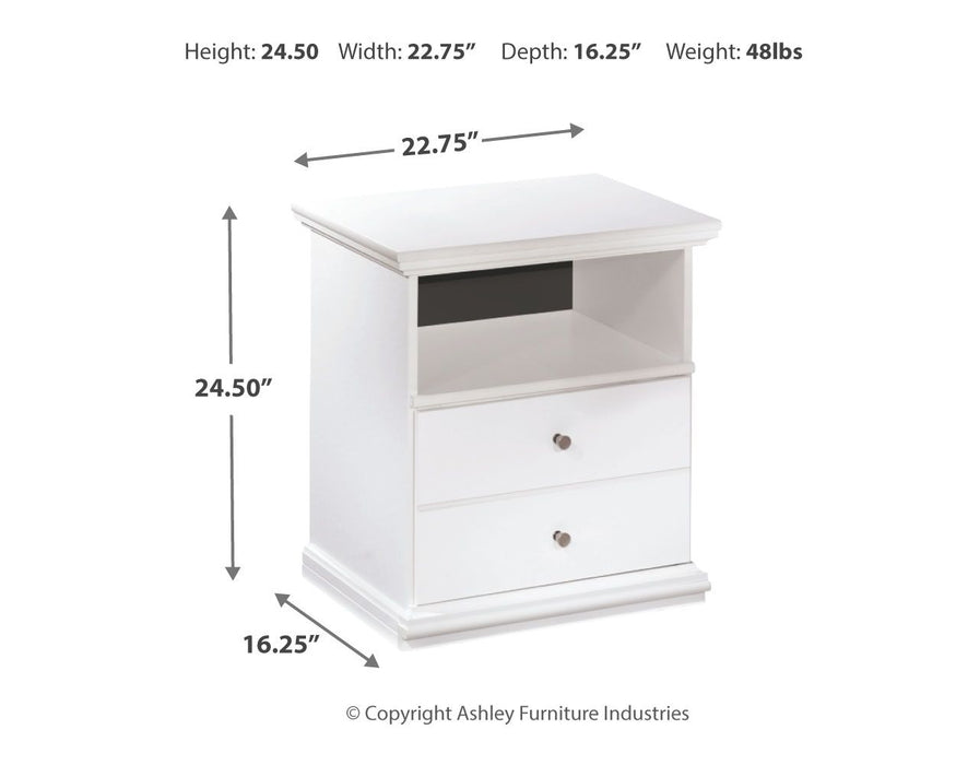 Bostwick - White - One Drawer Night Stand - JaxCo Furniture