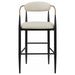 Tina - Metal Pub Height Bar Stool With Upholstered Back And Seat (Set of 2) - JaxCo Furniture