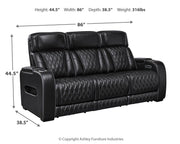 Boyington - Power Reclining Sofa With Adj Headrest - JaxCo Furniture
