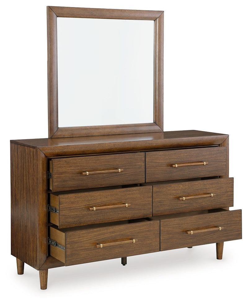 Lyncott - Brown - Dresser And Mirror - JaxCo Furniture