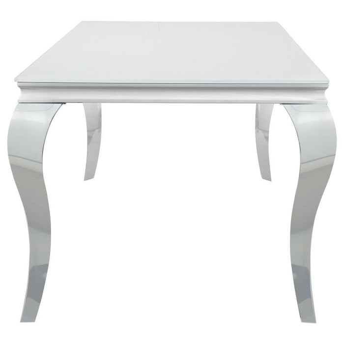 Carone - Rectangular Glass Top Dining Table - JaxCo Furniture