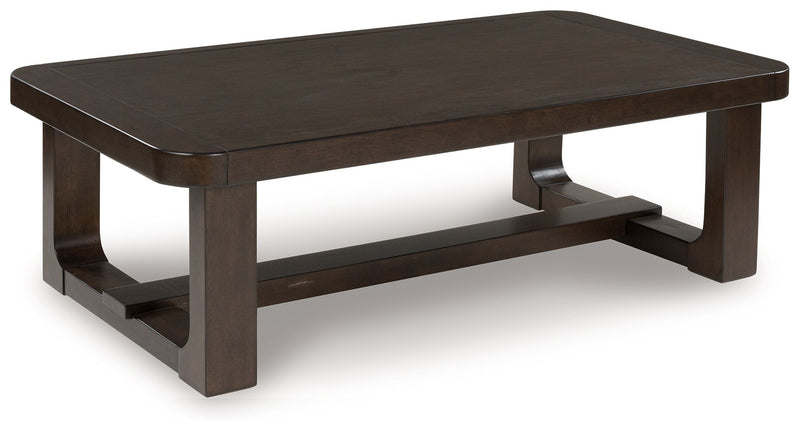 Breckington - Dark Brown - Rectangular Cocktail Table - JaxCo Furniture