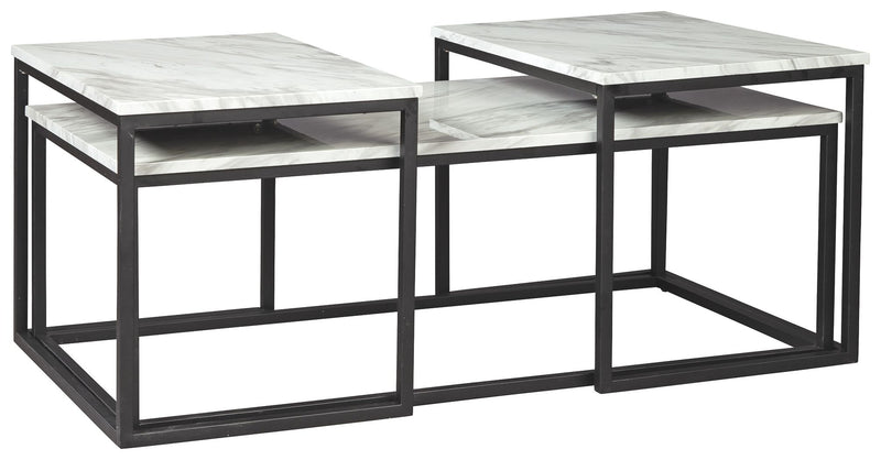 Donnesta - Gray / Black - Occasional Table Set (Set of 3) - JaxCo Furniture
