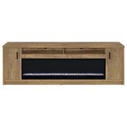 Eddy - 79" 2-Door TV Stand Fireplace Media Console - Mango - JaxCo Furniture