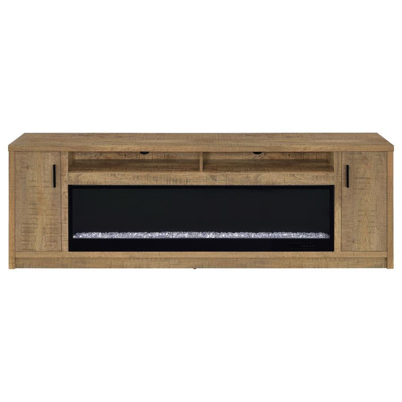 Eddy - 79" 2-Door TV Stand Fireplace Media Console - Mango - JaxCo Furniture