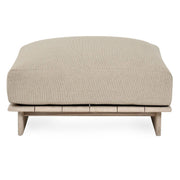 Livia - Teak Outdoor Ottoman - Taupe - JaxCo Furniture
