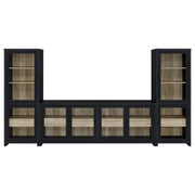 Denison - 3 Piece Entertainment Center 79" TV Stand - Black - JaxCo Furniture