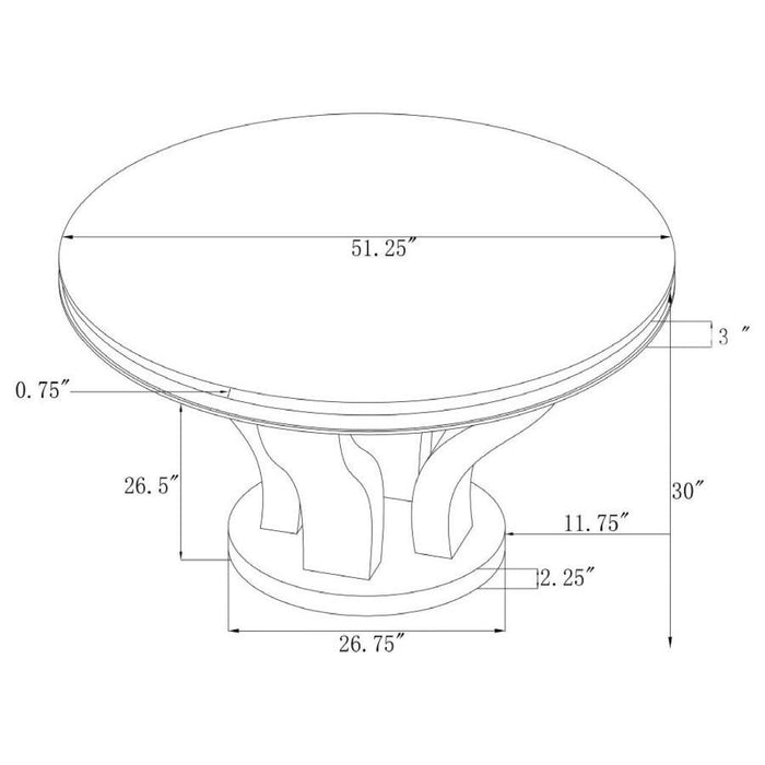 Anchorage - Round Glass Top Dining Table - Chrome - JaxCo Furniture