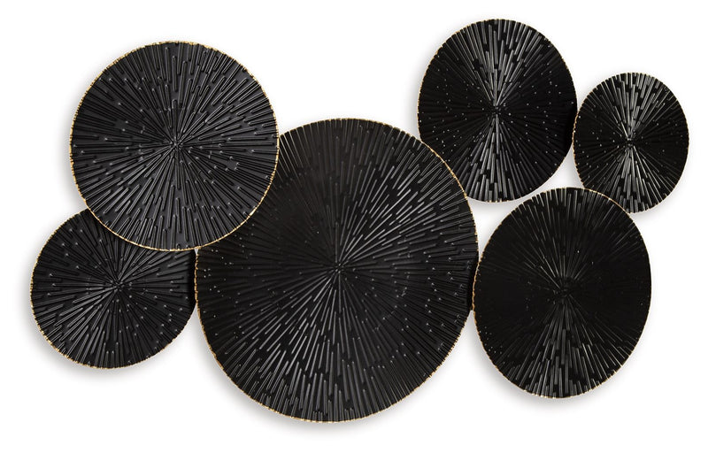 Rhetlen - Black / Gold Finish - Wall Decor - JaxCo Furniture