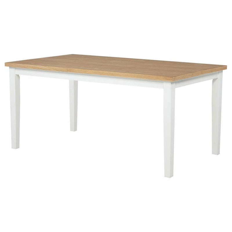 Andrews - 66" Rectangular Dining Table - Light Ash And White - JaxCo Furniture