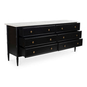 Eleanor - 6 Drawer Dresser - Black - JaxCo Furniture