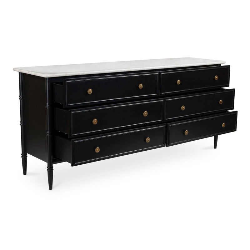 Eleanor - 6 Drawer Dresser - Black - JaxCo Furniture