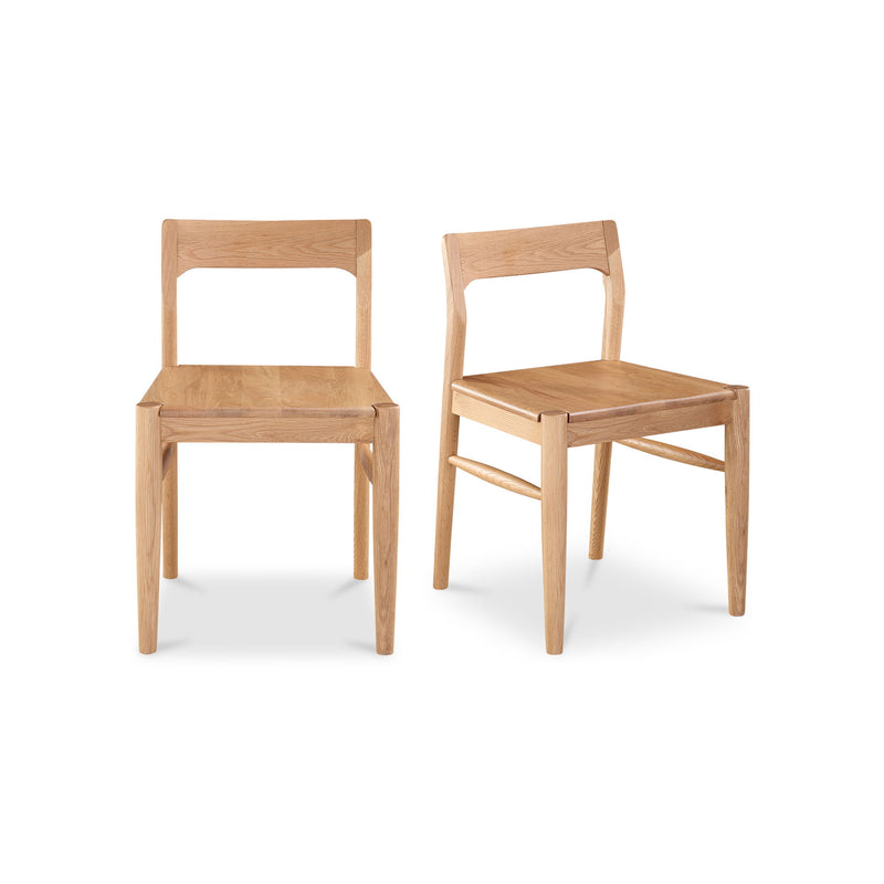 Owing - Dining Chair Chair (Set of 2) - Natural Oak - JaxCo Furniture
