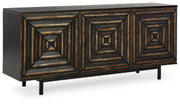 Fair Ridge - Distressed Black - Accent Cabinet - JaxCo Furniture