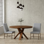 Crossings - Round Dining Table With 4 Upholstered Chairs - JaxCo Furniture